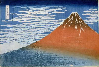 细风清晨（Gaifu Kaisei）（彩色木刻版画） 作者 葛饰北斋