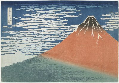 晴朗的天气，晴朗的天气，1831-1834（彩色木版画） 作者 葛饰北斋