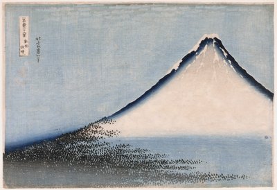 风好，天气晴朗，变体版，出自《富士山三十六景》系列，约1831年。 作者 葛饰北斋