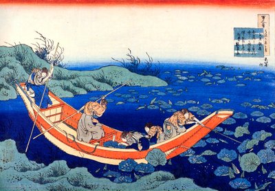 摘自《百诗集百首诗》：《富谷之朝》，c1830。 作者 葛饰北斋