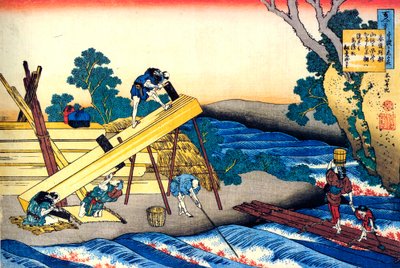 选自《百名诗人的百首诗》：晴之鹤木，c1830。 作者 葛饰北斋