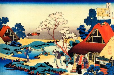 摘自《百诗集百诗集》：大野之町，c1830。 作者 葛饰北斋