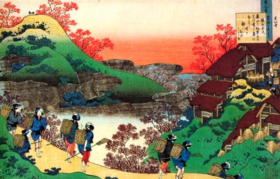 选自“百诗人的百诗”系列：Sarumaru Dayu，c1830。 作者 Katsushika Hokusai