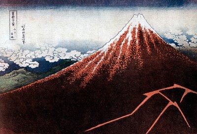 富士闪电之上，c1823。 作者 葛饰北斋
