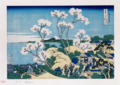 《东海道品川的五岳山富士山》，来自《山顶三十六景》系列富士” 作者 葛饰北斋
