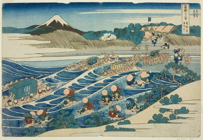 东海道金谷的富士山（东海道金谷的富士山），选自《富士山三十六景》系列 作者 葛饰北斋