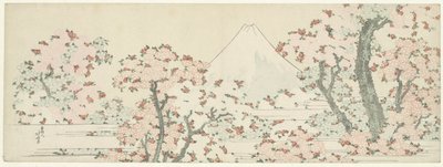 樱花上的富士山 作者 葛饰北斋