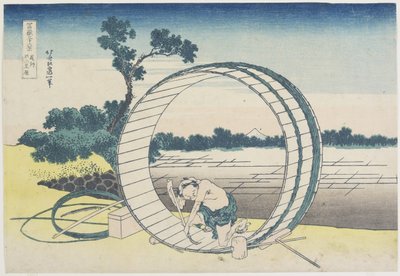 在尾张省的Fujimigahara，1831-1834 作者 葛饰北斋