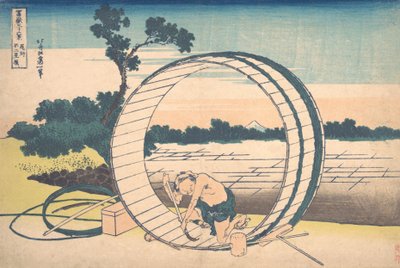 尾张省的藤原Bishu Fujimigahara，出自《三十六计》系列，约1830-32。 作者 葛饰北斋