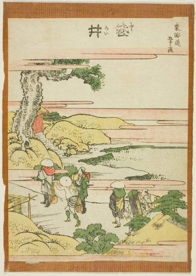 Fukoroi，选自 "东海道五十三站 "系列 作者 葛饰北斋