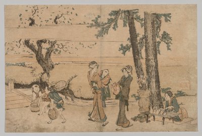 布鲁克附近的一组人物，1760-1849年。 作者 葛饰北斋