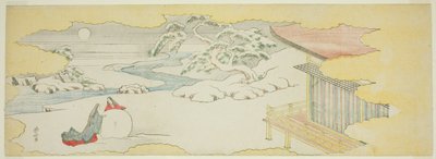 源氏物语》（《源氏物语》）第 20 章《蓝风铃》（朝高）的插图 作者 葛饰北斋