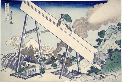 在Totomi山脉，从山景36系列。富士，酒吧。 1831年（彩色木版画） 作者 葛饰北斋