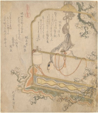 日本罗宾，选自《各种马》系列 作者 葛饰北斋