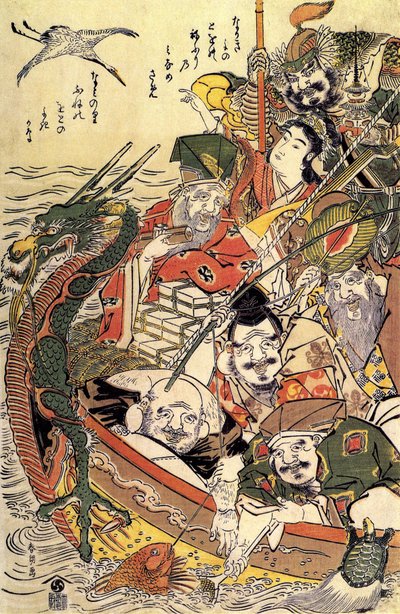 日本的神话故事："幸福七神" 作者 葛饰北斋