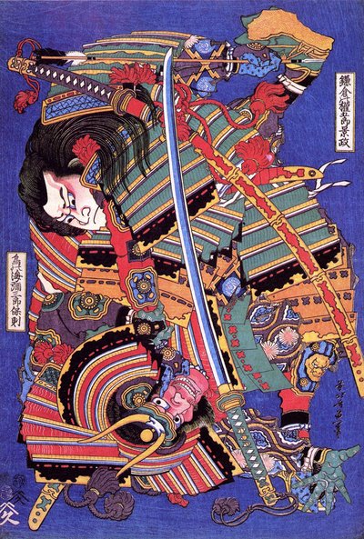 Kengoro战士（木版画 作者 葛饰北斋