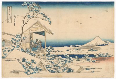 雪后清晨的小石川，选自《富士山三十六景》系列 作者 葛饰北斋
