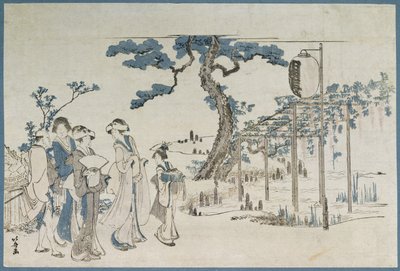 女士们参观龟户的紫藤花园（木刻版画） 作者 葛饰北斋