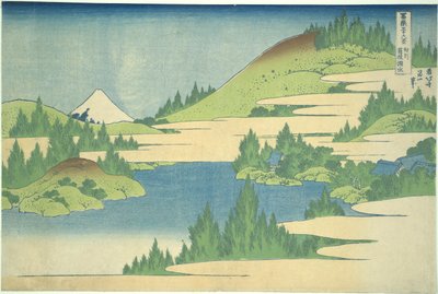 濑上省箱根湖，选自《富士山三十六景》系列 作者 葛饰北斋