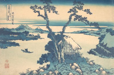 信浓省信州诹访湖，出自《三十六景》系列，约1830-32。 作者 葛饰北斋