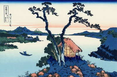 信浓省的诹访湖，约1830年（木版画 作者 葛饰北斋