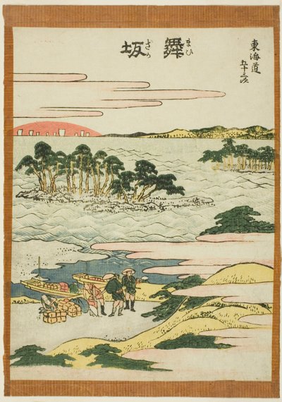 舞坂，选自 "东海道五十三站 "系列 作者 葛饰北斋