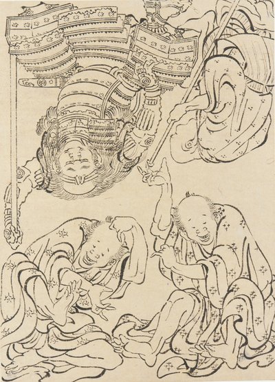 杂项人物，18世纪末至19世纪初。 作者 葛饰北斋