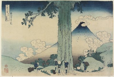 1831年至1934年凯州的三岛通（彩色木版画） 作者 葛饰北斋