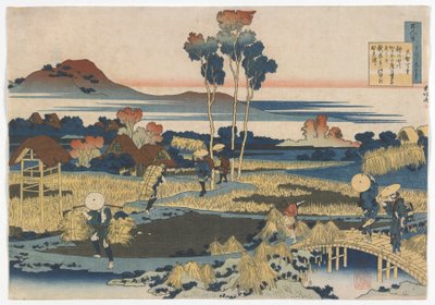 一百首诗人，每首一首诗，由湿护士解释：天王帝（Tenchi）江户时代，1835年（彩色木版画） 作者 葛饰北斋