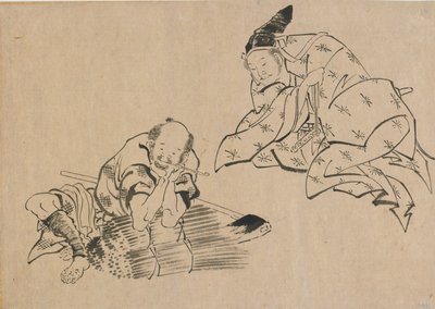 农民和贵族，18世纪末至19世纪初。 作者 葛饰北斋