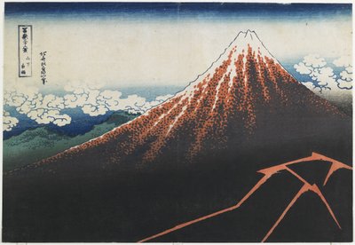 首脑会议下的暴雨，1831-1834 作者 葛饰北斋