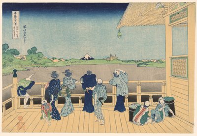 富士山三十六景 "系列中的 "五百罗汉寺斋堂"（五百罗汉寺斋堂 作者 葛饰北斋