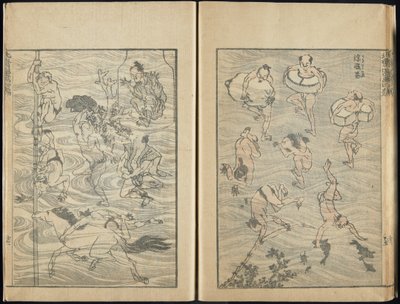 Sketchbook，1816（木版画） 作者 葛饰北斋