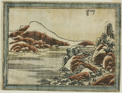 平之黄昏的雪》，选自 "近江蚀刻八景 "系列 作者 葛饰北斋