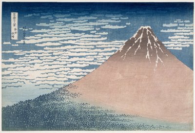 南风，清澈黎明，来自&39;富士山的36个景观&39;，c.1830-1831（木版画） 作者 葛饰北斋