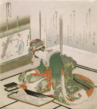 Stone，来自儿童游戏“石头剪纸三件套”系列，1822年（木版画） 作者 葛饰北斋