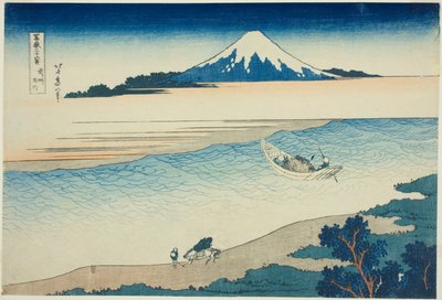武藏省多摩川（玉川布须），选自 "富士山三十六景 "系列 作者 葛饰北斋