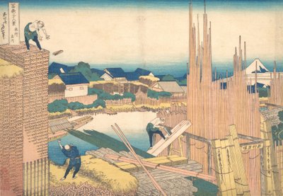 Tatekawa in Honjo Honjo Tatekawa，出自《富士山三十六景》系列...，约1830-32。 作者 葛饰北斋