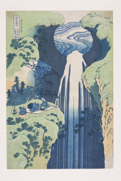 基索凯德远方的阿弥陀佛瀑布？ Road (木曾路 oku Amida-ga-taki)（彩色木版画） 作者 葛饰北斋