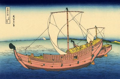风草海路，约1830年（木版画）。 作者 葛饰北斋