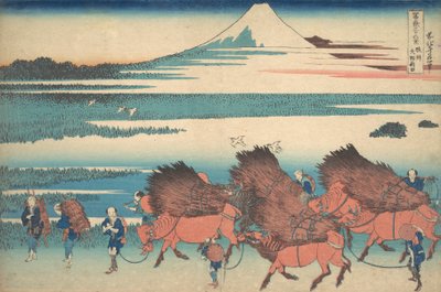 骏河省小野的新田园 孙树小野新田，来自《Thir...》系列，约1830-32。 作者 葛饰北斋