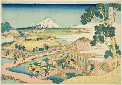 骏河省片仓的茶园（孙州片仓茶园之富士），选自 "富士山三十六景 "系列 作者 葛饰北斋
