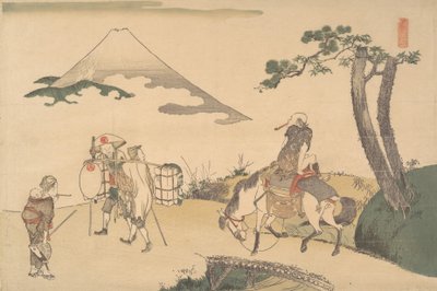 富士山顶，约1800年。 作者 葛饰北斋