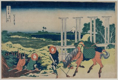 武藏省千住堰（选自《富士山三十六景》系列） 作者 葛饰北斋