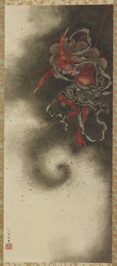 雷神，江户时代 作者 葛饰北斋