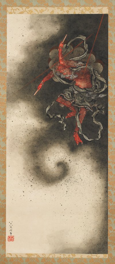 雷神，江户时代 作者 葛饰北斋