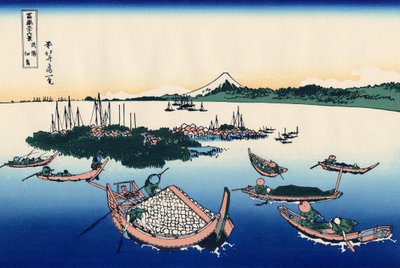 武藏省的冢田岛，约1830年（木版画 作者 葛饰北斋