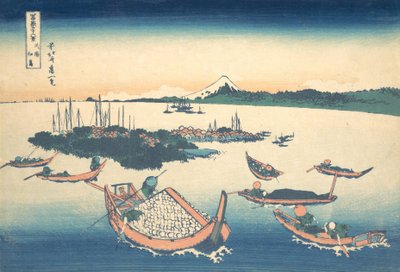 武藏省的月岛 步阳月岛，出自《三十六景》系列，约1830-32。 作者 葛饰北斋