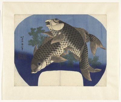 两条鲤鱼 作者 葛饰北斋