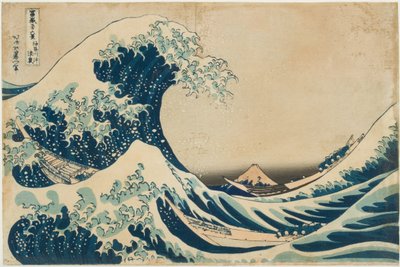 神奈川外海波涛下（木版画） 作者 葛饰北斋